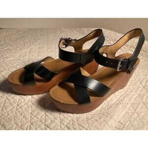 Tommy Hilfiger Ladies Black Wedges size 8 1/2